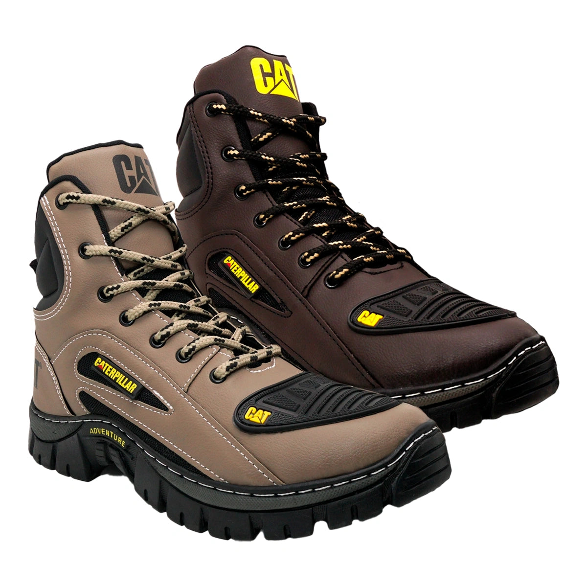 Kit 2 Bota Coturno Caterpillar CAT Cano Médio