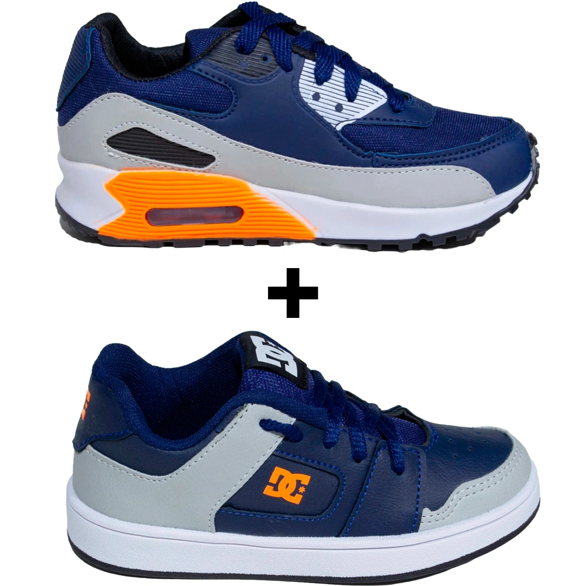 Kit 2 Tênis Infantil Mini Max AIR + Tênis Infantil DC Shoes Skatista