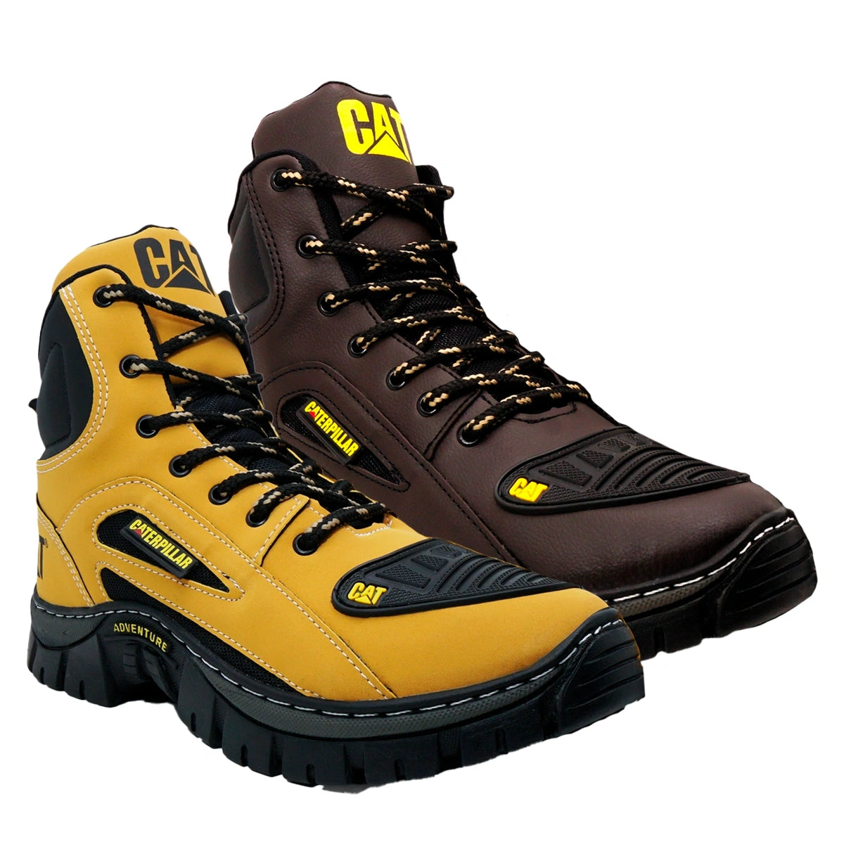Kit 2 Bota Coturno Caterpillar CAT Cano Médio