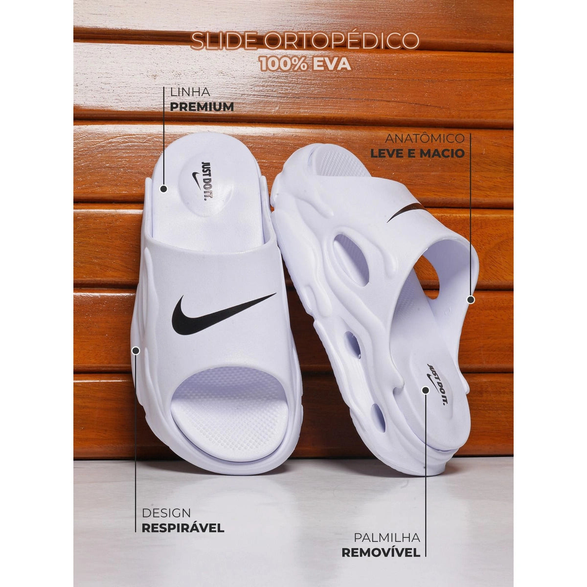 Chinelo Masculino Nuvem Nike Palmilha Removivel