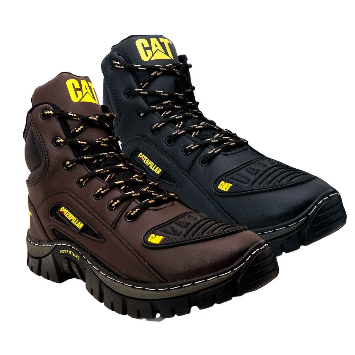 Kit 2 Bota Coturno Caterpillar CAT Cano Médio